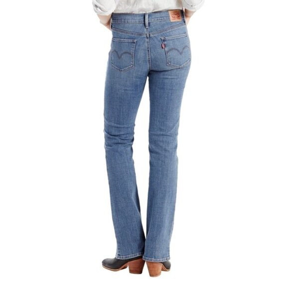 LEVI’S women’s slimming boot cut jeans medium wash mid rise size 30 - Picture 2 of 13